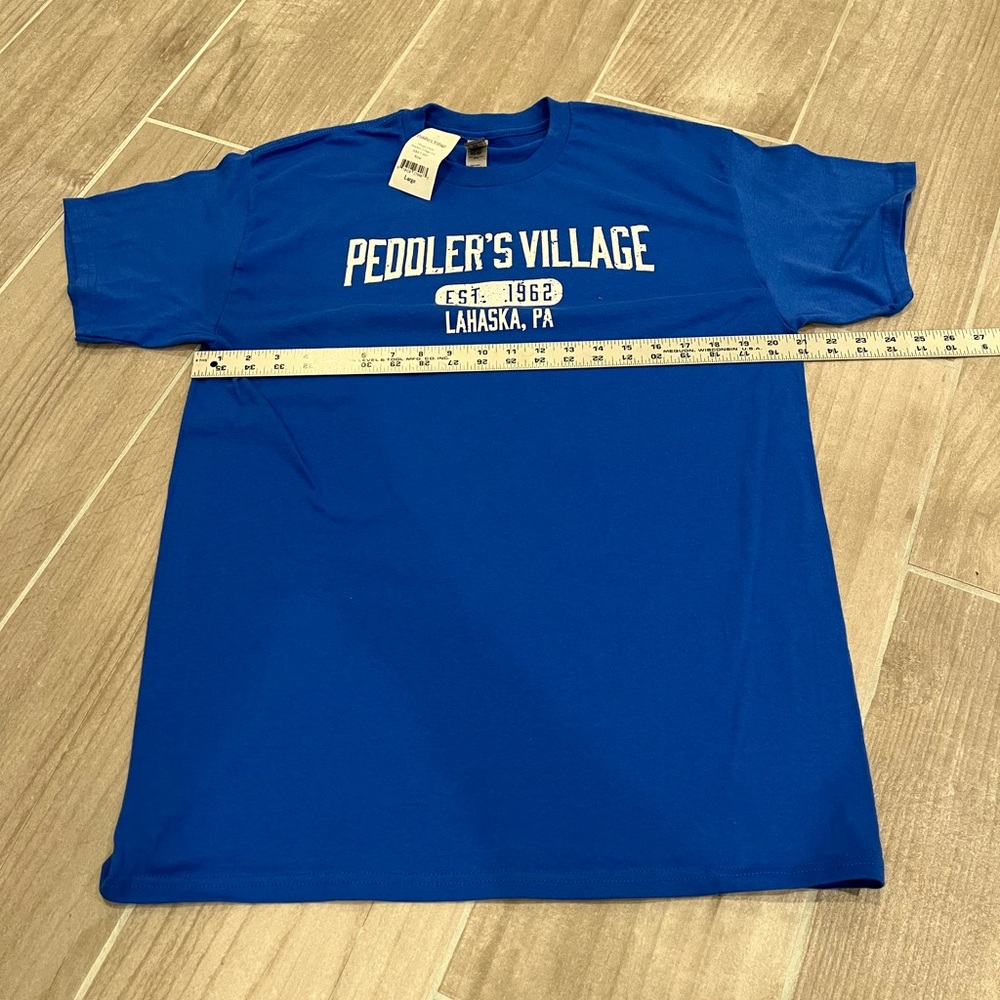 Peddlers Village T-Shirt Men’s Size Large Color Royal Blue - Picture 5 of 6